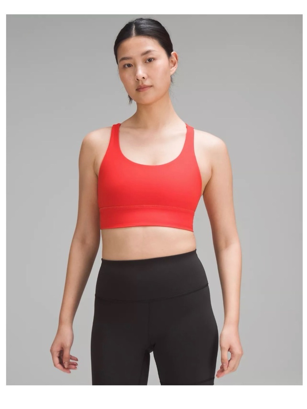 lululemon Energy Sports Bra - Longline- Hot Heat -  10